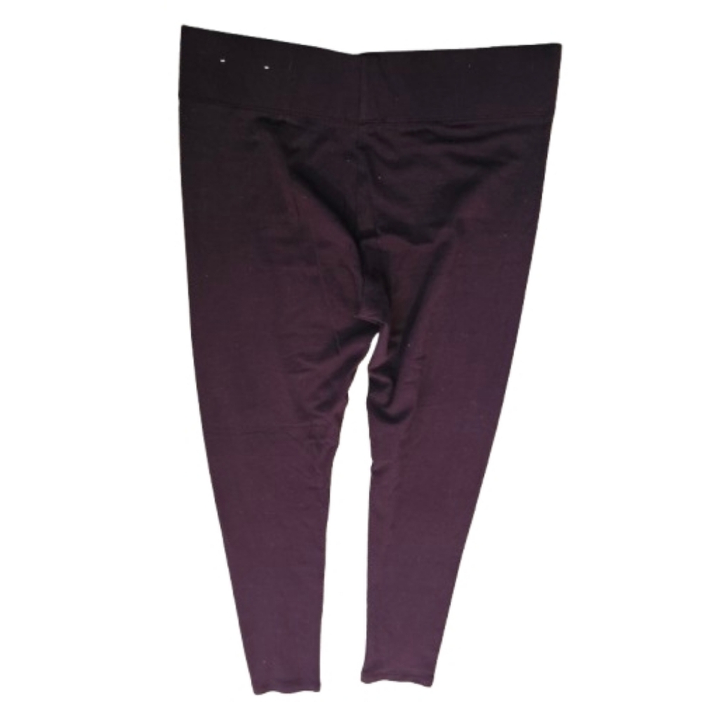 Womens Burgundy Leggings - Picture 3 of 6